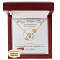 Owe You My Life, Custom Mother's Day 10K Gold  Heart Necklace with LED Gift Box
