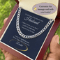 Man of my Dreams, Cuban Link Chain with Personalized Message Card from Wife