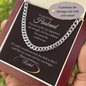 My Loving Husband, Cuban Link Chain with Personalized Message Card