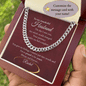 My Wonderful Husband, Cuban Link Chain with Personalized Message Card from Wife