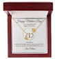 Owe You My Life, Custom Mother's Day 10K Gold  Heart Necklace with LED Gift Box