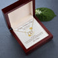 Owe You My Life, Custom Mother's Day 10K Gold  Heart Necklace with LED Gift Box