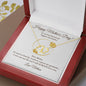 Owe You My Life, Custom Mother's Day 10K Gold  Heart Necklace with LED Gift Box