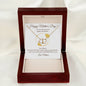 Owe You My Life, Custom Mother's Day 10K Gold  Heart Necklace with LED Gift Box