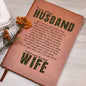 Never Walk Alone, Vegan Leather Journal, Message from Wife to Military Husband