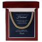 Man of my Dreams, Cuban Link Chain with Personalized Message Card from Wife