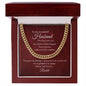 My Wonderful Husband, Cuban Link Chain with Personalized Message Card from Wife