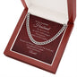 My Wonderful Husband, Cuban Link Chain with Personalized Message Card from Wife