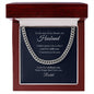 Man of my Dreams, Cuban Link Chain with Personalized Message Card from Wife