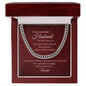 My Wonderful Husband, Cuban Link Chain with Personalized Message Card from Wife
