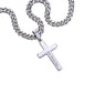 My Husband, My Partner, Steel Cross Necklace with Engraving and Personalized Message Card from Wife