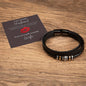 My Irresistible Husband, Stainless Steel and Vegan Leather Bracelet with Message Card from Wife