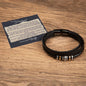 The Test of Time, Stainless Steel and Vegan Leather Bracelet with Message Card from Wife