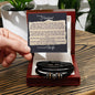 The Test of Time, Stainless Steel and Vegan Leather Bracelet with Message Card from Wife