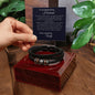 Hardworking Husband, Stainless Steel and Vegan Leather Bracelet with Message Card from Wife