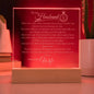 The Test of Time, LED Light Acrylic Square Plaque, Message from Wife to Husband