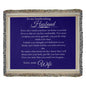 Hardworking Husband, Heirloom Woven Blanket, with Message from Wife