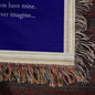 Hardworking Husband, Heirloom Woven Blanket, with Message from Wife