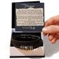 The Test of Time, Stainless Steel and Vegan Leather Bracelet with Message Card from Wife